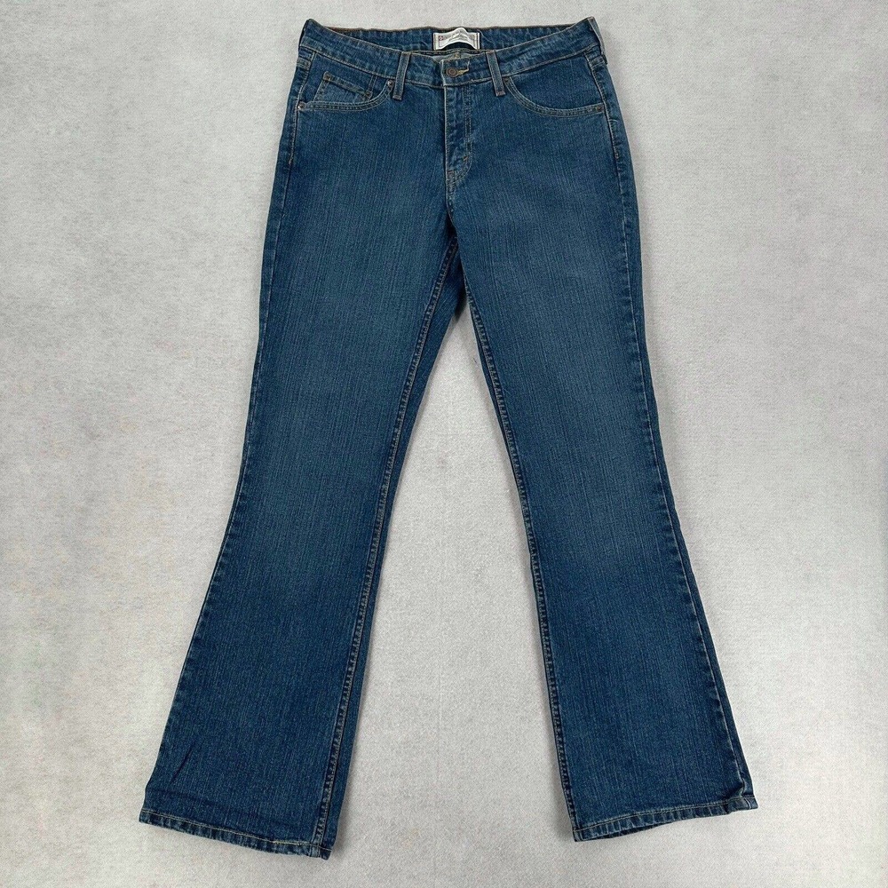 Levis 519 Vintage Y2K Stretch Flare Blue Denim Blue Jeans Womens Junior 11 Short